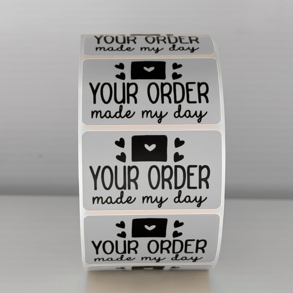Your Order Made My Day Stickers | Pink Thank You Labels | Cute Packaging labels - Picture 9 of 11